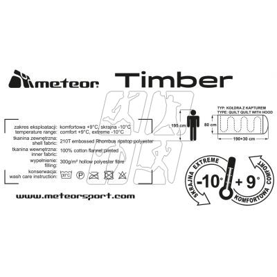 9. Sleeping bag Meteor Timber 81152