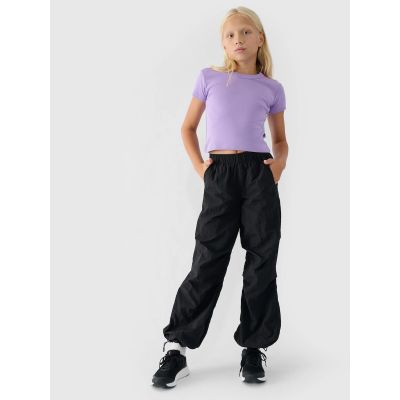 3. Girls' plain T-shirt 4F 4FJRSS24TTSHF2053-52S