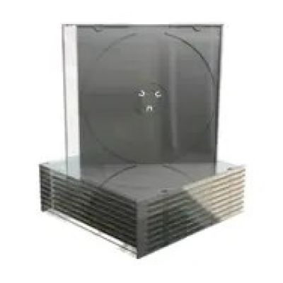 2. MediaRange BOX21 CD Cases Jewel Case 1 Disc Black, Transparent