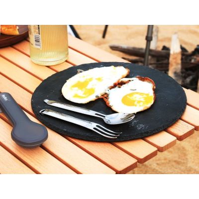 10. Titanium travel cutlery essentials - spoon + fork - NexTool NE20133