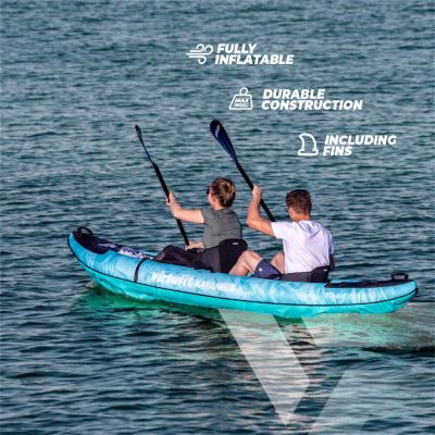 40. VIRTUFIT KAYAK 335 – TURQUOISE – WITH KAYAK SEATS AND CARRY BAG