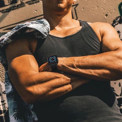 9. Protect Strap Band for Apple Watch 38/40/41mm Armored Case Strap - White