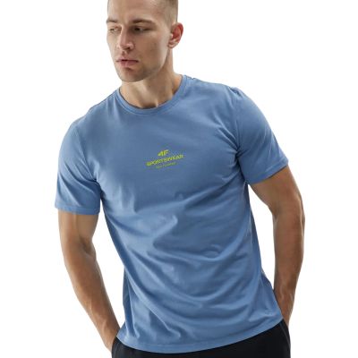 4. Men's T-shirt 4F M2961 denim 4FWAW25TTSHM2961 32S