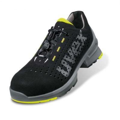 Uvex 85438 safety shoes size 43 PUR sole W11, Black, Lime