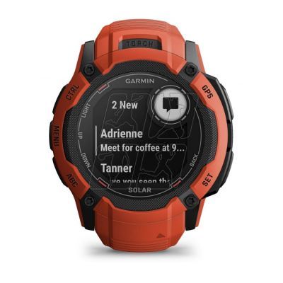 9. Garmin Instinct 2X SOLAR Sports Watch Red