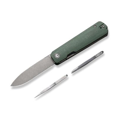CIVIVI Sendy knife with micarta, green, C21004A-1