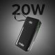 4. Powerbank SBS 10000 mAh 20W with built-in USB-C cable and digital display - black