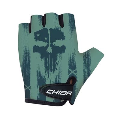 CHIBA COOL KIDS children's gloves, green with skulls, size S