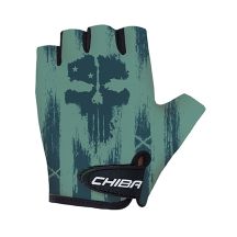 CHIBA COOL KIDS children's gloves, green with skulls, size S