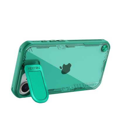 5. Nillkin Iceblade Prop Case with Lens Cover and Stand for iPhone 16e / 17e - Green