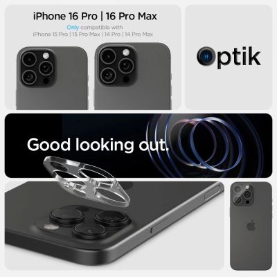 11. Spigen Optik.tR Camera Protector for iPhone 14 Pro / Pro Max / 15 Pro / Pro Max / 16 Pro / Pro Max - Transparent 2 pcs.
