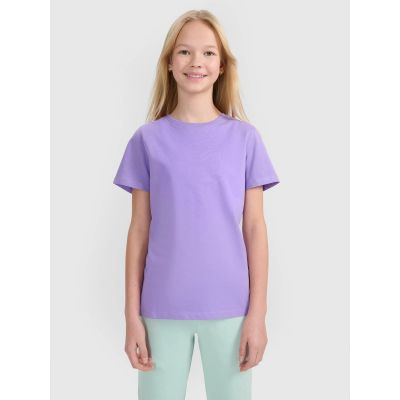 Girls' regular printed T-shirt 4F 4FJWSS25TTSHF2176-51S