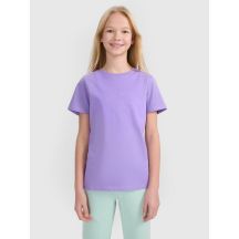 Girls' regular printed T-shirt 4F 4FJWSS25TTSHF2176-51S