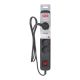4. Activejet 5-pin/3-pin surge protector (10A; 2300W) 3-pin, black