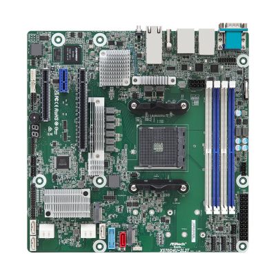 ASRock X570D4U-2L2T/BCM motherboard 1x AM4 AMD Ryzen X570 (4xDIMM, SATA, 2xM.2, 2xGbE, 2x10GbE, IPMI)