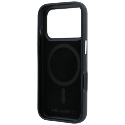 8. Karl Lagerfeld Smooth Ikonik Sketch MagSafe Case for iPhone 18 Pro / 17 Pro - Black