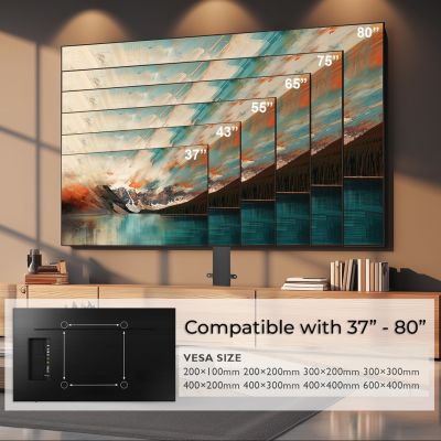 9. MACLEAN ELECTRIC EXTENDABLE TV MOUNT, TUYA, 37''-80'', VESA 600X400, MAX 60KG MC-866T