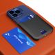 7. Leather Stand Case for iPhone 14 Pro Max cover card wallet with stand blue