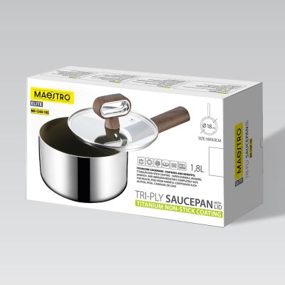 6. TITANCORE Saucepan with Lid, 18 cm, 1.8 L, MR-1260-18S MAESTRO
