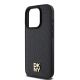 11. DKNY Leather Monogram Pattern Metal Logo MagSafe Case for iPhone 15 Pro - Black