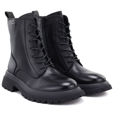4. Women's leather ankle boots, insulated, black, Big Star UU274375