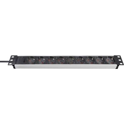 Brennenstuhl 1390007009 2 m power strip 9 x socket Aluminum, Black