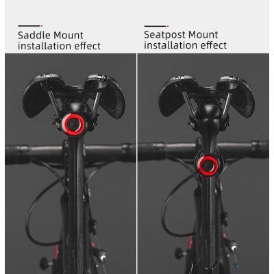 8. Rockbros Q3 Rear Bike Light with Smart Stop System - Black