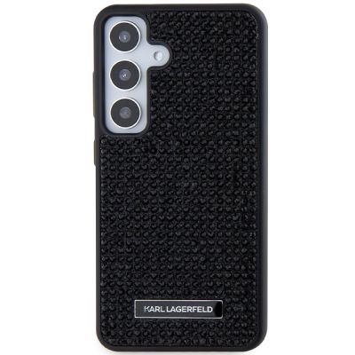 3. Karl Lagerfeld Rhinestone Metal Logo case for Samsung Galaxy S24 - black