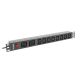 8. LANBERG 19" RACK POWER DISTRIBUTION UNIT PDU PDU-02I1908I-0200-C20-BK (1U, 16A, 2X C19, 8X IEC C13, 2M, C20 PLUG)