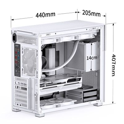 5. Jonsbo D41 MESH Screen computer case, white