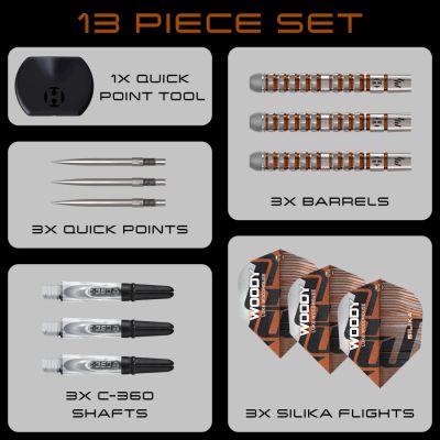 6. Harrows LUKE WOODHOUSE SERIES 3 90% steeltip darts