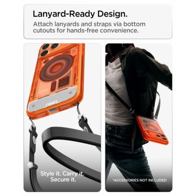 14. Spigen Ultra Hybrid MagSafe Case for iPhone 18 Pro / 17 Pro - Orange