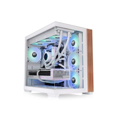 7. Thermaltake View 380 WS Midi Tower ARGB Case Snow White Retail