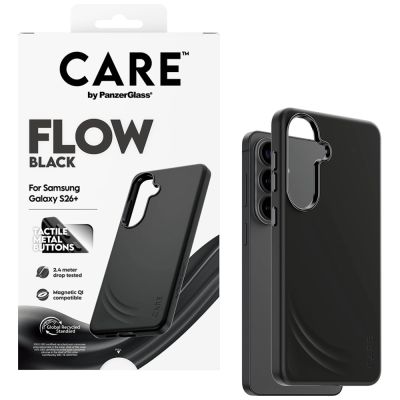 5. CARE by PanzerGlass Flow Black Qi Case for Samsung Galaxy S26+ - Black