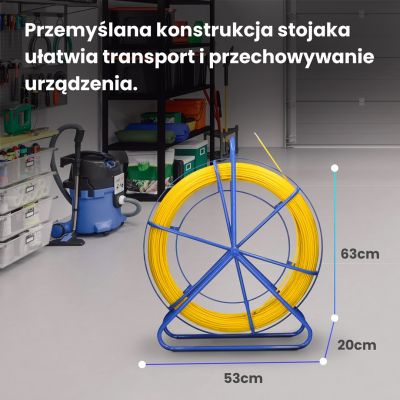 9. FIBERGLASS FOR PULLING CABLES 4.5mm / 75m (REMOTE CONTROL / STICK) PE + STAND