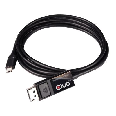 3. CLUB3D CAC-1557 USB C Displayport 1.4 Cable Black