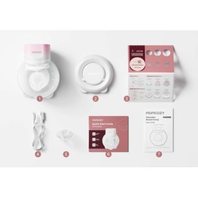3. MOMCOZY S12 PRO+ Wearable Breast Pump Pink – Single Set