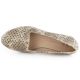 3. Women's wedge shoes with openwork snake print, beige, Potocki SZ12306