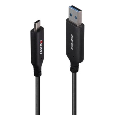 10m Lindy USB 3.2 Gen 1 Type-A to Type-C Hybrid Cable