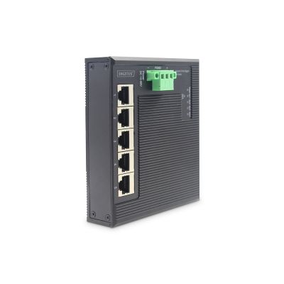 17. Digitus 5-Port Gigabit Ethernet Network Switch, Flat, Industrial, Unmanaged