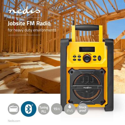 14. Nedis RDFM3100YW radio Workplace Digital Black, Yellow