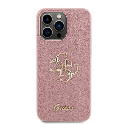 3. Guess GUHCP15LHG4SGP iPhone 15 Pro 6.1" pink/pink hardcase Glitter Script Big 4G
