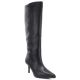 7. Women's leather boots with a high heel, insulated, black Big Star UU274497