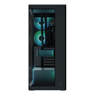3. Arctic Xtender Schwarz Glasfenster case ohne GPU mount