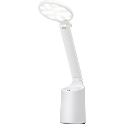 Modern LED desk lamp Activejet FUTURE white with built-in rechargeable battery