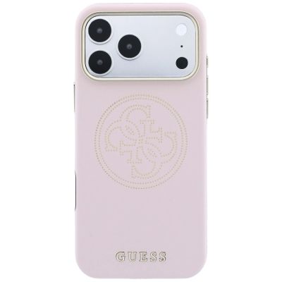 3. Guess Perforated 4G Gold Logo Magsafe Case for iPhone 17 Pro / 18 Pro - Pink