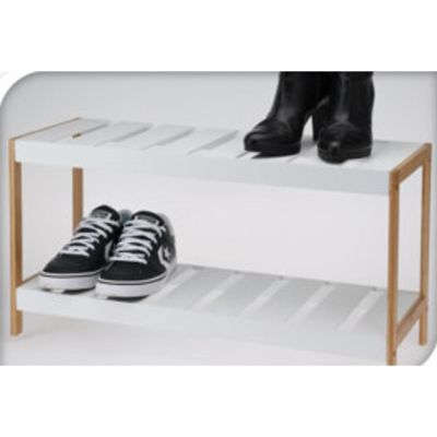2. BAMBOO SHELF 2-TIERS SHOE CABINET