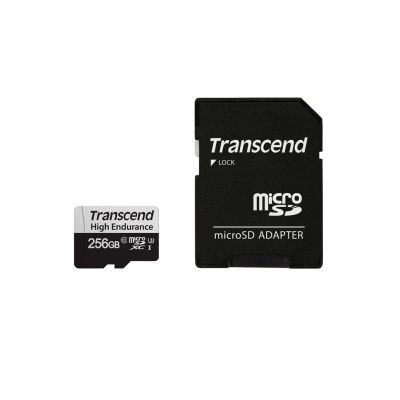 SD microSD Card 256GB Transcend SDXC USD350V w/adapter