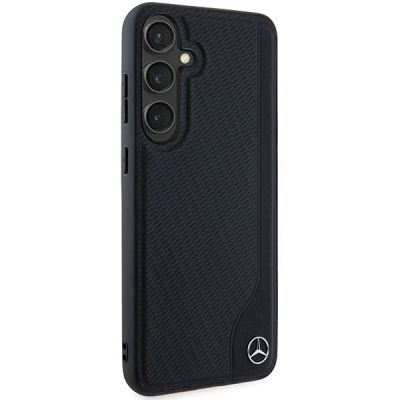 4. Mercedes Leather Debossed Line MagSafe case for Samsung Galaxy S24 - black
