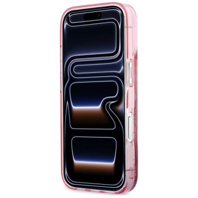 5. Karl Lagerfeld Liquid Glitter Karl Script Logo MagSafe Case for iPhone 17 Pro Max - Pink